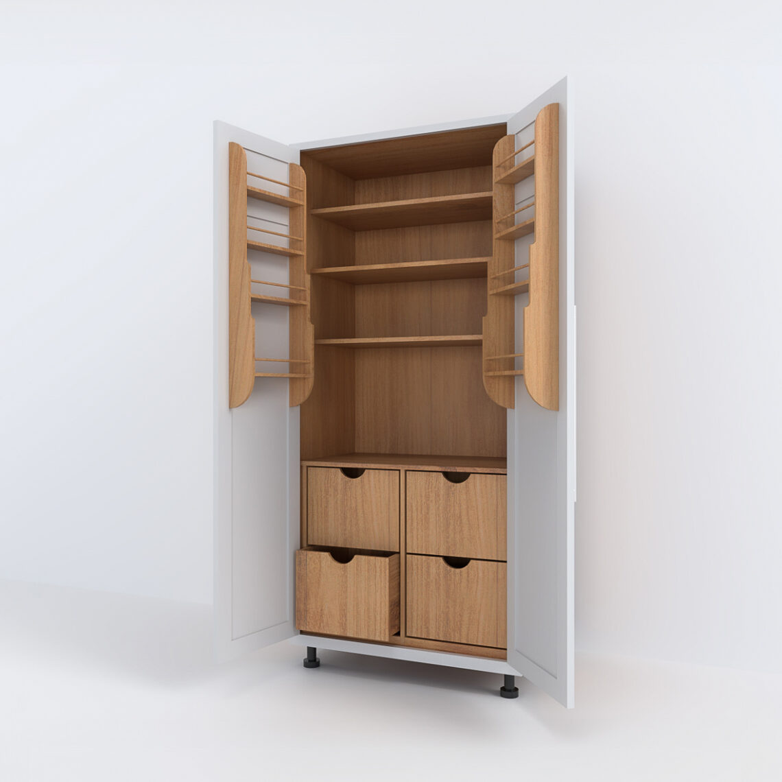 2 Door Larder Cupboard | The White Kitchen Company